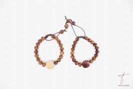 pack 2 bracelets en bois de thuya 